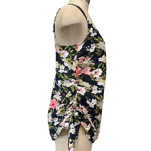 Shore Shapes Swimsuit Sarong Front Floral One Piece Slimming Blousy 10 Pink