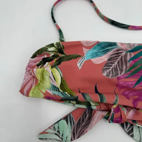 BASTA SURF Bikini Top Size Small NEW Tropical Leaf Print NWOT Tie