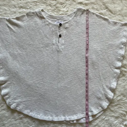 Velvet By Graham And Spencer Poncho Butterfly Sleeve Knit Pullover Cream M