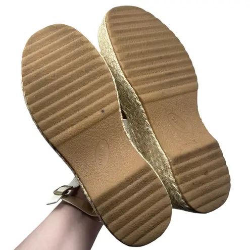 Dr. Scholls “Delaney” Espadrille Platform White Wedge Sandal Women’s Size 10M