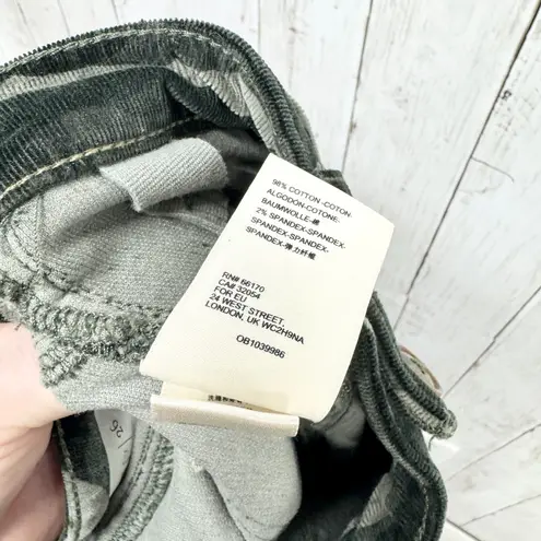 Pilcro Anthropologie Pants Women Size 26 Camo High Rise Skinny Denim Jeans Green