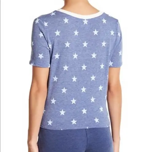 Alternative  Star Top Patterned Blue Tie Front - Image 2