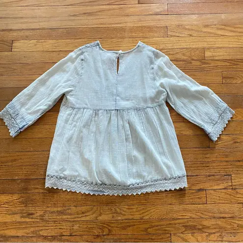 Rachel Zoe • denim babydoll blouse NWT• Size XS