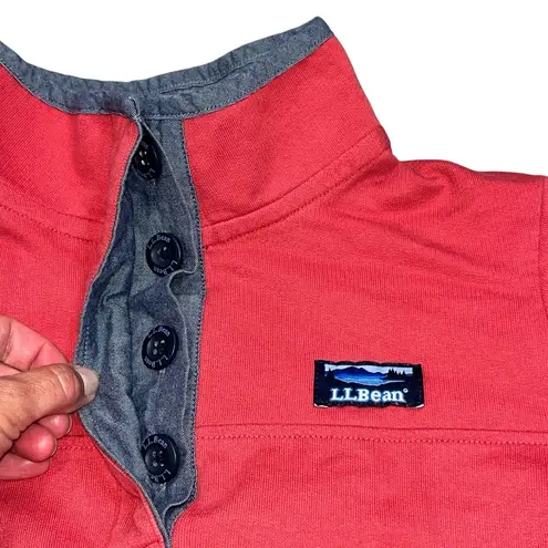 L.L. Bean Coral Red Pullover Rugby Sweater Women’s size XS