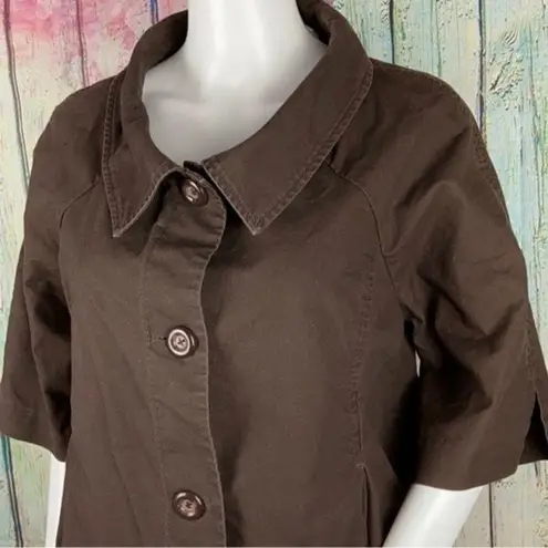 Tex by Max Azria Brown Cropped Blazer Jacket Size Medium