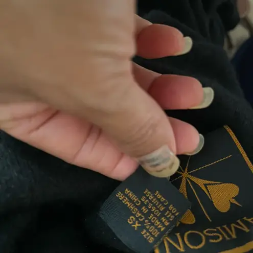 Jamison Cashmere Sophisticated Black Turtleneck Sweater XS