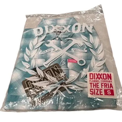 Dixxon Flannel Co Fria Pearl Snap Blue Plaid Shirt Womens Small Western Vixxon