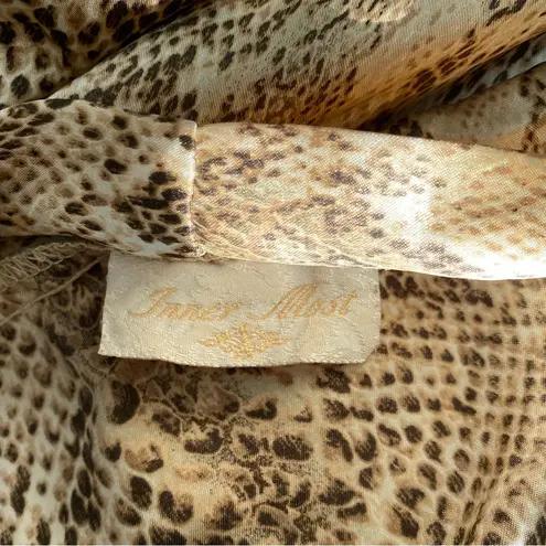 Inner Most Snake Skin Satin Robe Black Size undefined