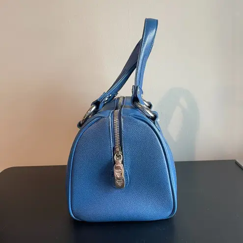 MCM Mini-Boston Top Handle Bag - Blue - Preowned