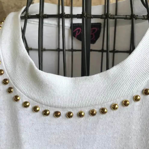 Hand Painted Lighthouses Top One Size Vintage 80s P.G.B. USA Studs Embe…