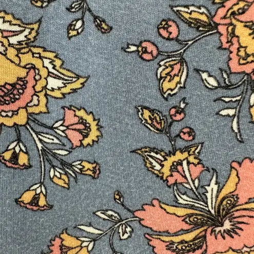 Agnes & Dora Floral Scoop Neck Short Sleeve Sway Midi Shift Dress Size XL FLAW