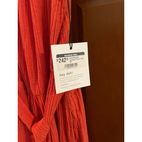 Bella Dahl Smocked back Cami jumpsuit in Papya red