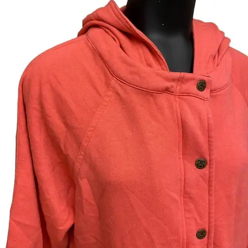 Stüssy Stussy Coral Cotton Zip Snap Front Hoodie Size Large