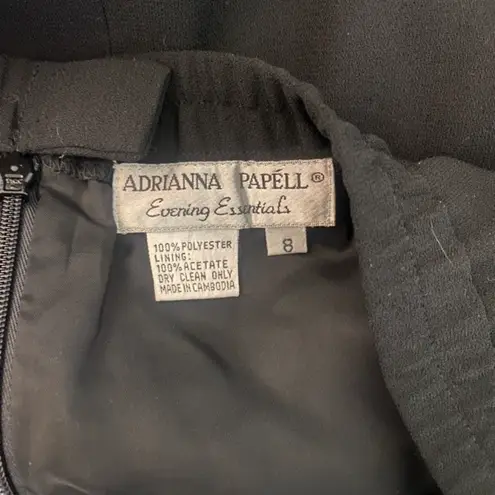 Adrianna Papell Evening Essentials Long Black Crepe Skirt Womens sz 6 NWT