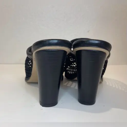 COS Women’s Black Mesh Wedge Sandals Size 10 (40)