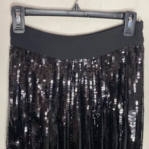 EXPRESS New  High Waisted Sequin Pleated Midi Skirt size XS