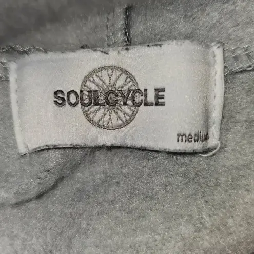 SoulCycle  Soul‎ Cycle Womens Gray Camo Skull Crossbones Cropped Hoodie Medium