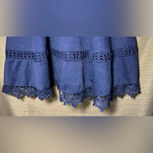 Francesca’s Miami Crochet Sleeveless Cobalt Blue Dress Size Small