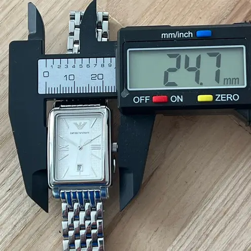 Emporio Armani Vintage Designer Watch Stainless Dial Bracelet Date Window