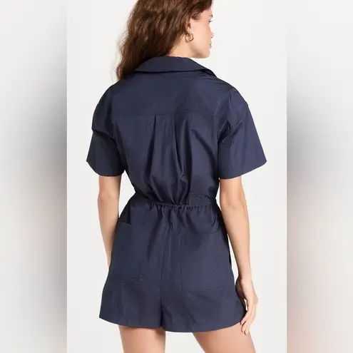Sweaty Betty NWT Anytime Short Sleeve Romper Navy Blue Nylon Size Small