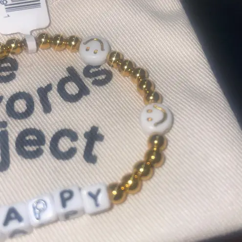Little Words Project HAPPY gold bracelet
