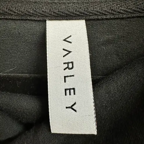 Varley Freya Sweatshirt Black Doublesoft Fabric High Neck Cinched Waist Size L