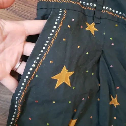 Farm Rio Celestial Starry Night Chic Edgy Feminine Dark Romantic Shorts Size M