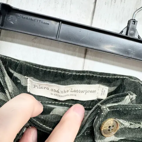 Pilcro Anthropologie Pants Women Size 26 Camo High Rise Skinny Denim Jeans Green