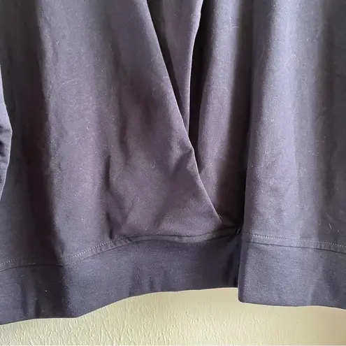 Bishop and Young Sweatshirt Navy Blue Cozy Front-Knot Crewneck Long-Sleeve XL EUC