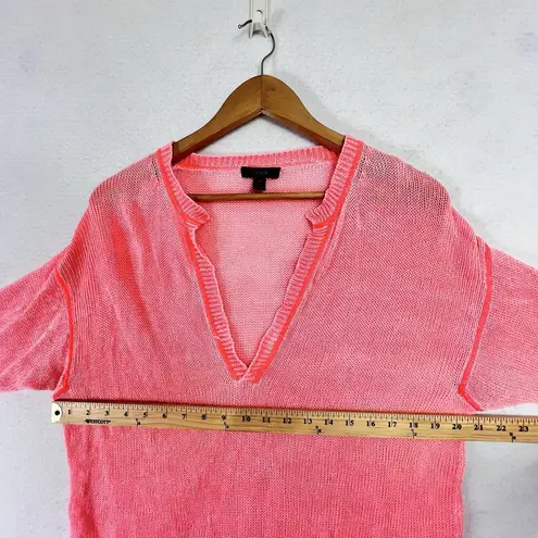J Crew Oversized 100% Linen Pullover Women Small Long Sleeves Beach Travel Pink