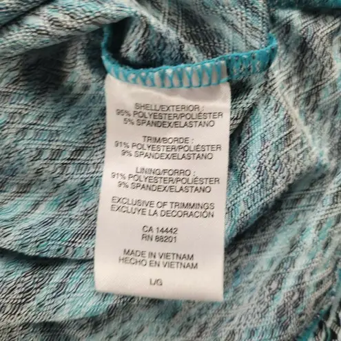 Mondetta MPG Sport Women’s Performance Gear Travel Dress Built in Bra Teal Large