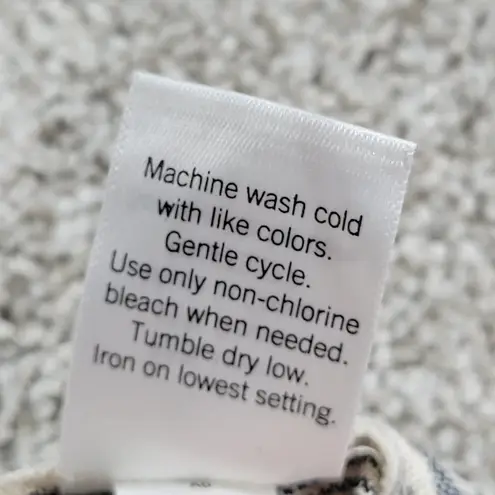 Sonoma Womens Pants XS Gray Stripe High Rise Wide Leg Linen Blend Paperbag