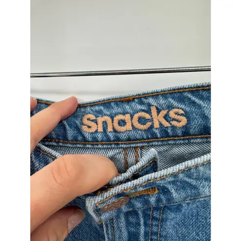 Mother Snacks! The Fun Dip Utility Puddle Wide Leg Jeans in Nothing Else Like It Size 28