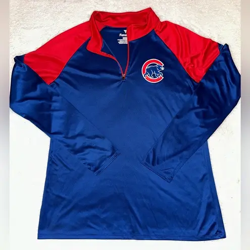 Fanatics MLB Genuine Merchandise TX3 Cool LS 1/4 Zip Chicago Cubs Women's Shirt XL