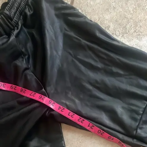 LNA Faux Leather Pull On Pant Black