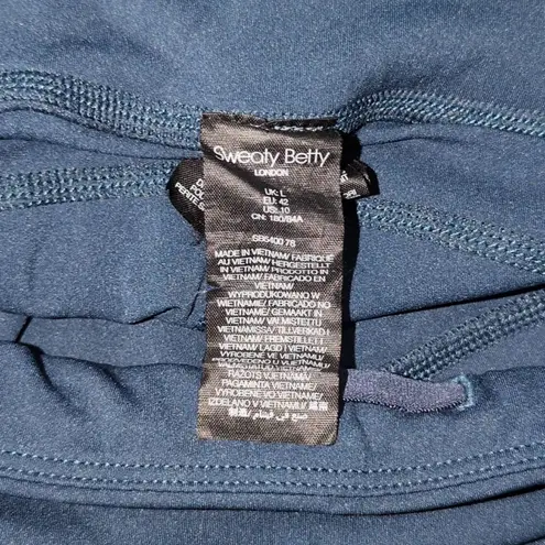 Sweaty Betty Teal Blue Green High-Waisted Side Pocket POWER 7/8 Leggings US 10