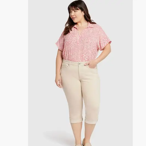 NYDJ NWT Marilyn Cool Embrace® Cuff Crop Straight Leg Jeans (Pearl Grey) 18W