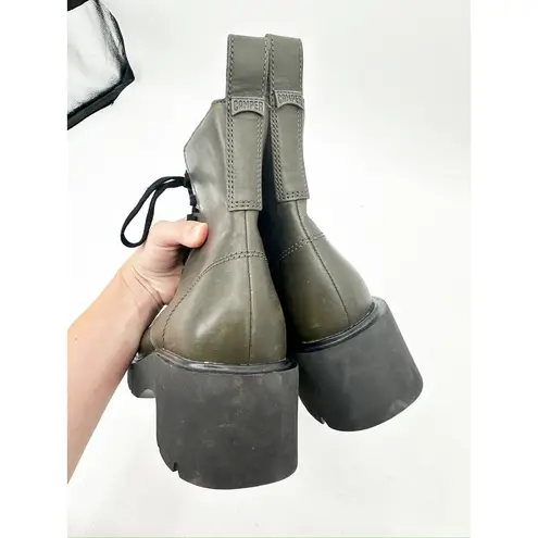 Camper Milah Green Leather Lace