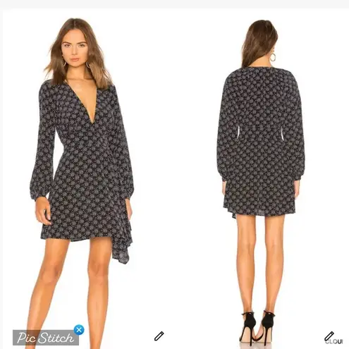 Equipment Silk Alexandria Star Print Black Dress