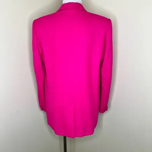 The Attico Virgin Wool Blazer XS 38 Oversized Jacket Barbiecore Pink One Button