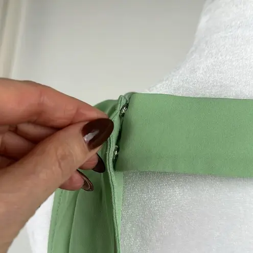 English Rose Colorblock Green/Tan Sleeveless Tank Top Blouse Size Small