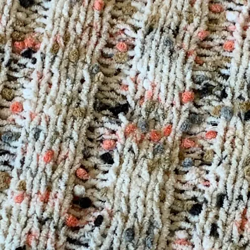 moon & madison Chunky Knit Cowl Neck Sweater Large Multi color Confetti Knit White - Image 7