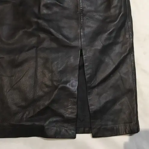 Apostrophe Vintage Women's Genuine Leather Pencil Skirt