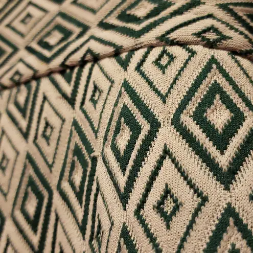 Vintage green & white geometric diamond print mod dress (see measurements) Size L