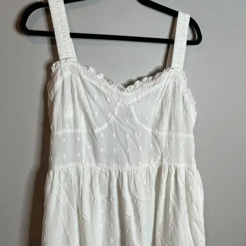 American Eagle  white open back tiered maxi dress