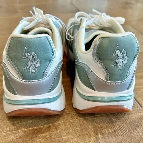 U.S. Polo Assn. Women’s Xena Athletic Sneakers Sage Green Silver Size 10 NWT