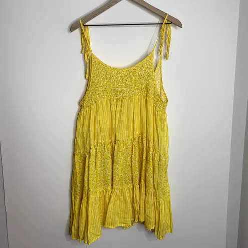 Solid & Striped The Parker Dress in Ditsy Floral Yellow Womens Medium