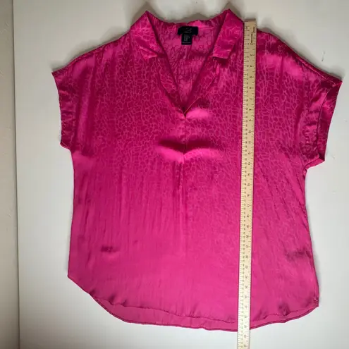 Rachel Roy Rachel Pink Animal Print Blouse Size XL Lightweight Office Flowy Soft