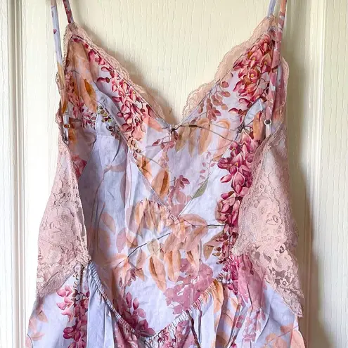 Zimmermann Botanica Teddy Bodysuit Lace Floral Pink Milettia Size 10 NWT