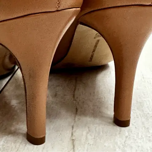 INC International Concepts Leather Tan Heels Pumps Shoes Office Style Capsule Size 11 thumbnail 4